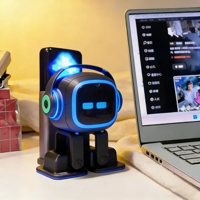 Skateboard - 新しいEMO AIロボットインタラクティブデスクトップコンパニオン、充電式スケートボード、多言語スマートチャット、ダンス機能搭載、子供向けギフト
