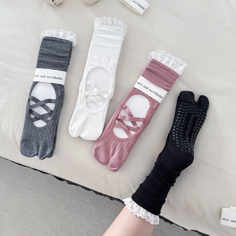 レーストリム スプリットトゥ ヨガソックス レディース シリ - Yoga Mat のレビューと価格