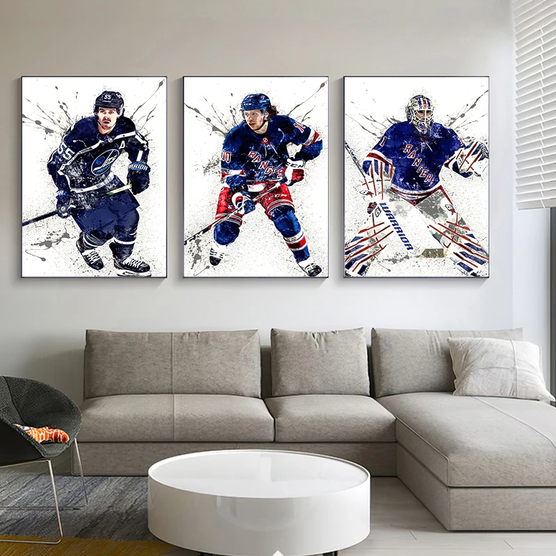 抽象的なアイスホッケーの絵,スポーツ選手のポスター,家の装飾 - Sports Equipment Poster のレビューと価格