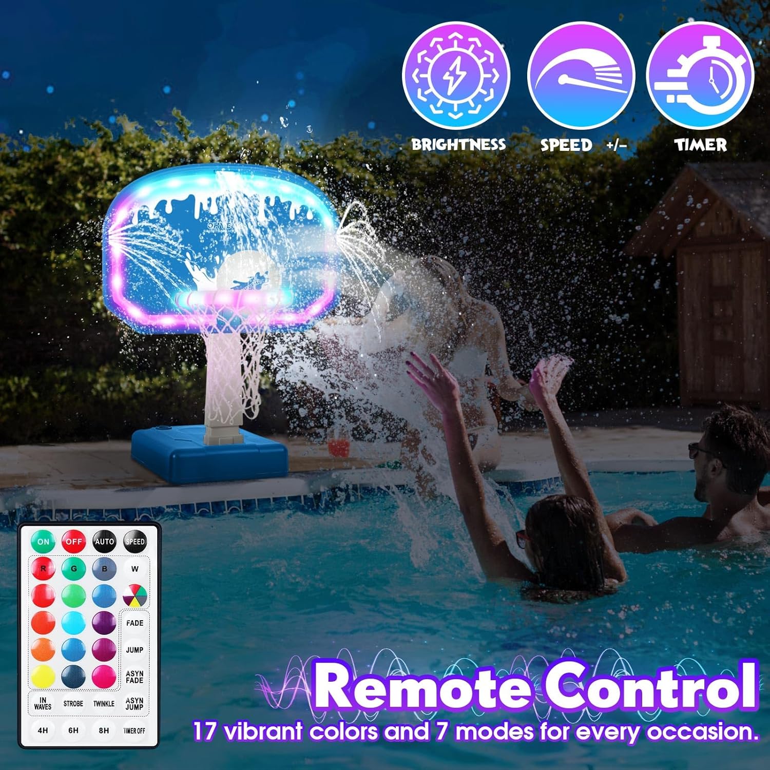 特大LEDプールバスケットボールフープゲームセット、3ウェイ - Basketball Hoop のレビューと価格