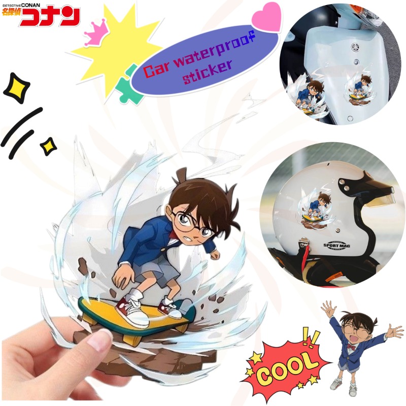 名探偵コナン漫画スケートボードステッカー、防水デカール、車、 - Skateboard のレビューと価格